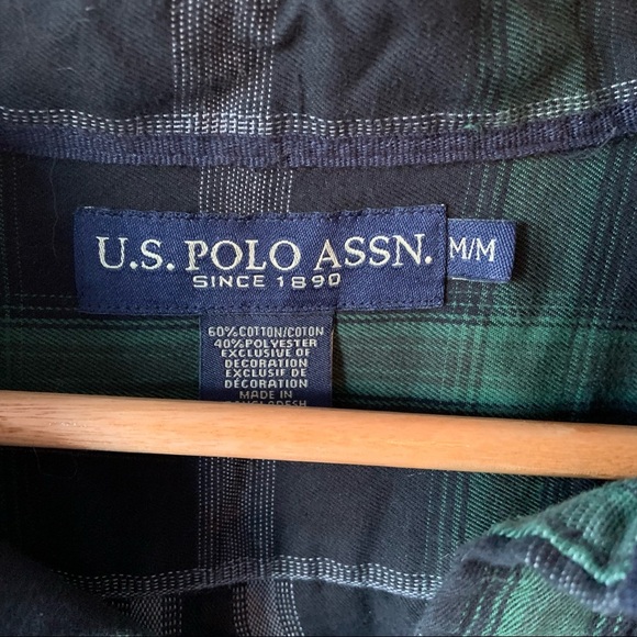 US POLO assn. men’s size medium plaid shirt - Picture 2 of 9